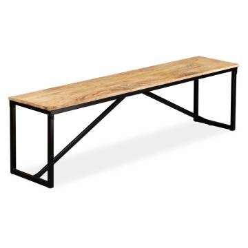 Bench Solid Mango Wood 160x35x45 cm