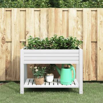 Garden Raised Bed White 110x45x79 cm Polypropylene