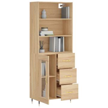 Highboard Sonoma Oak 69.5x34x180 cm Engineered Wood