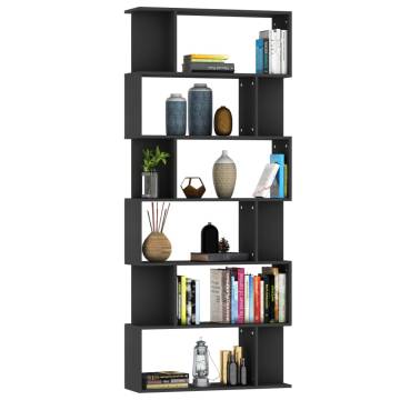 Book Cabinet/Room Divider Black 80x24x192 cm Engineered Wood