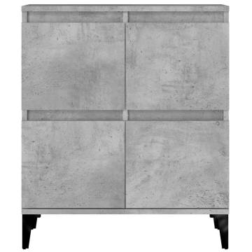 Sideboards 3 pcs Concrete Grey 60x35x70 cm Engineered Wood