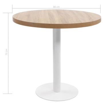 Bistro Table Light Brown 80 cm MDF