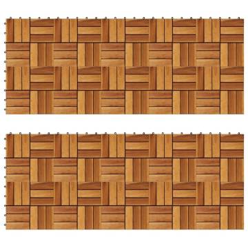 Decking Tiles 30 x 30 cm Acacia Set of 20