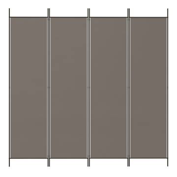 4-Panel Room Divider Anthracite 698x180 cm Fabric