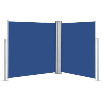 Retractable Side Awning Blue 140x600 cm