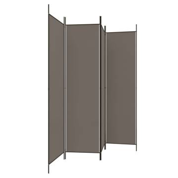 4-Panel Room Divider Anthracite 698x180 cm Fabric