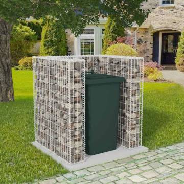 Gabion Single Wheelie Bin Surround Steel 110x100x120 cm