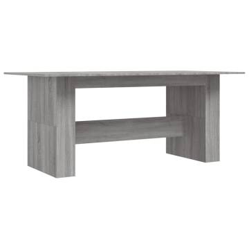 Dining Table Grey Sonoma 180x90x76 cm Engineered Wood