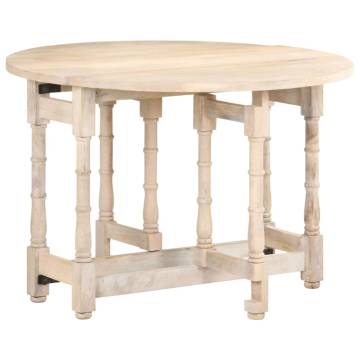 Dining Table Round 110x76 cm Solid Mango Wood