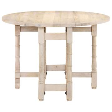 Dining Table Round 110x76 cm Solid Mango Wood