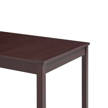 Dining Table Dark Brown 140x70x73 cm Pinewood