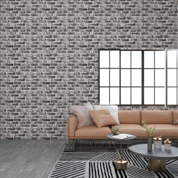 3D Wall Panels with Dark Grey Brick Design 11 pcs EPS