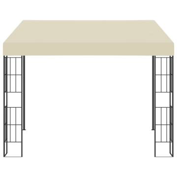 Wall-mounted Gazebo 3x3 m Cream Fabric