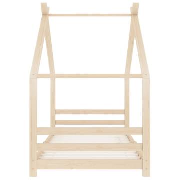 Kids Bed Frame Solid Pine Wood 90x200 cm