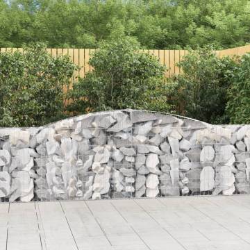 Arched Gabion Baskets 3 pcs 400x30x100/120 cm Galvanised Iron