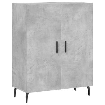 Highboard Concrete Grey 69.5x34x180 cm Engineered Wood