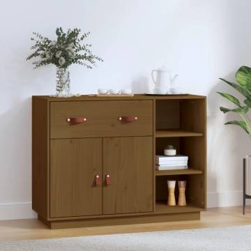 Sideboard Honey Brown 98.5x40x75 cm Solid Wood Pine