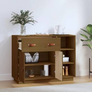 Sideboard Honey Brown 98.5x40x75 cm Solid Wood Pine