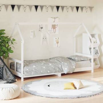 Kids Bed Frame White 80x200 cm Solid Wood Pine