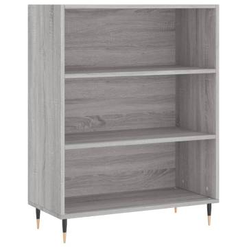 Bookcase Grey Sonoma 69.5x32.5x90 cm Engineered Wood