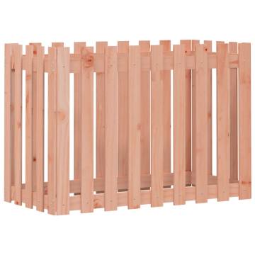 Garden Raised Bed with Fence Design 100x50x70 cm Solid Wood Douglas