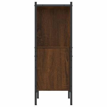 Bookcase Brown Oak 72x28x77.5 cm Engineered Wood