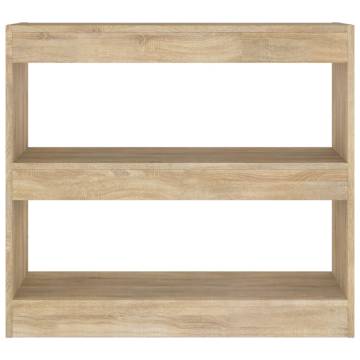 Book Cabinet/Room Divider Sonoma Oak 80x30x72 cm