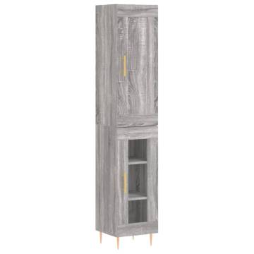 Highboard Grey Sonoma 34.5x34x180 cm Engineered Wood