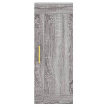 Highboard Grey Sonoma 34.5x34x180 cm Engineered Wood