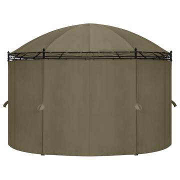 Gazebo with Curtains 520x349x255 cm Taupe 180 g/m²