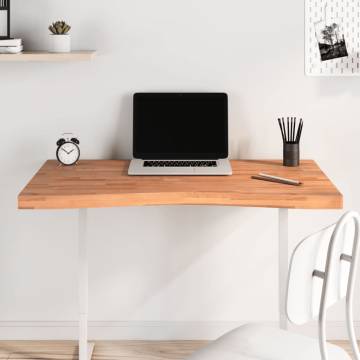 Desk Top 100x(55-60)x4 cm Solid Wood Beech