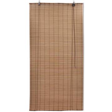 Roller Blind Bamboo 80x220 cm Brown