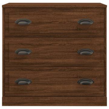 Sideboard Brown Oak 70x35.5x67.5 cm Engineered Wood