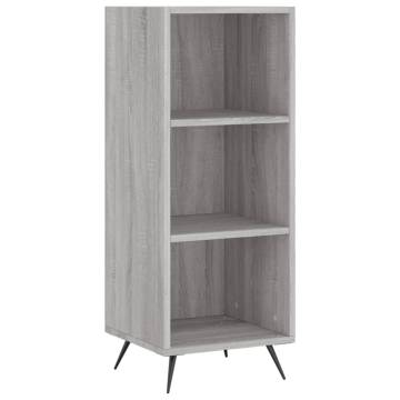 vidaxL Shelf Cabinet Grey Sonoma 34.5x32.5x90 cm Engineered Wood