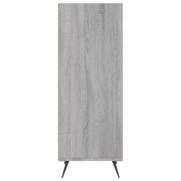 vidaxL Shelf Cabinet Grey Sonoma 34.5x32.5x90 cm Engineered Wood