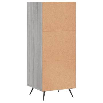 vidaxL Shelf Cabinet Grey Sonoma 34.5x32.5x90 cm Engineered Wood