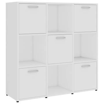 Book Cabinet White 90x30x90 cm Engineered Wood