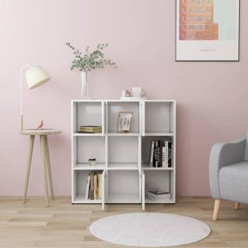 Book Cabinet White 90x30x90 cm Engineered Wood