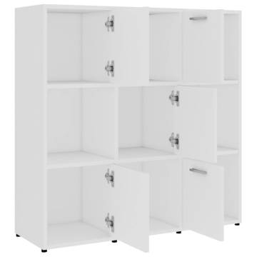 Book Cabinet White 90x30x90 cm Engineered Wood