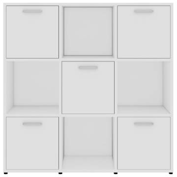 Book Cabinet White 90x30x90 cm Engineered Wood