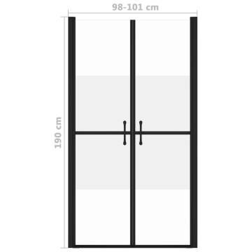 Shower Door Half Frosted ESG (98-101)x190 cm