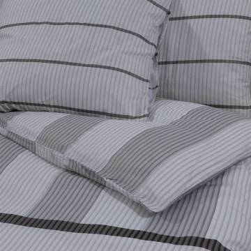 Duvet Cover Set Grey 225x220 cm Cotton