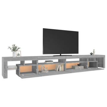 TV Cabinet with LED Lights Grey Sonoma 290x36.5x40 cm