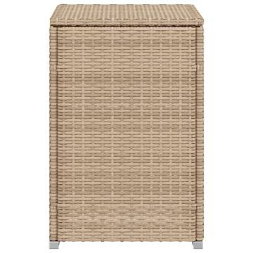 Propane Tank Cover Table Beige 40x40x60 cm Poly Rattan