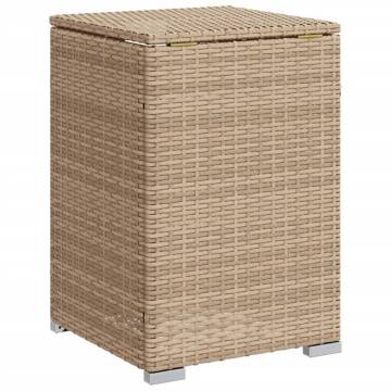 Propane Tank Cover Table Beige 40x40x60 cm Poly Rattan