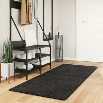 Shaggy Rug High Pile Modern Anthracite 80x200 cm