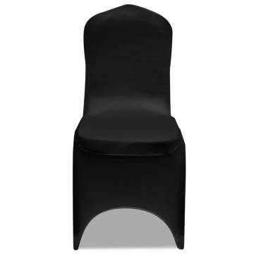 Chair Cover Stretch Black 12 pcs