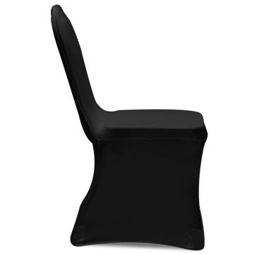 Chair Cover Stretch Black 12 pcs