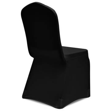 Chair Cover Stretch Black 12 pcs