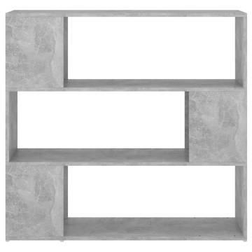 Book Cabinet Room Divider Concrete Grey 100x24x94 cm